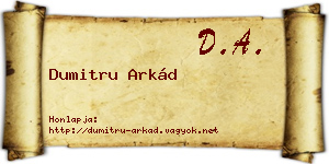 Dumitru Arkád névjegykártya